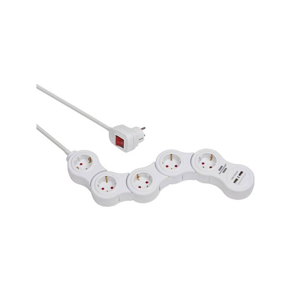 Brennenstuhl Vario Power 1155350210 verstelbaar stekkerblok 5-voudig 1.4m wit