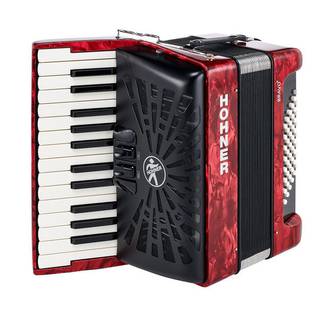 Hohner Bravo II 48 Rood, Silent Key accordeon