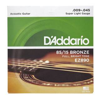 D'Addario EZ890 snarenset voor akoestische western gitaar