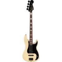 Fender Duff McKagan Deluxe Precision Bass RW White Pearl elektrische basgitaar met gigbag