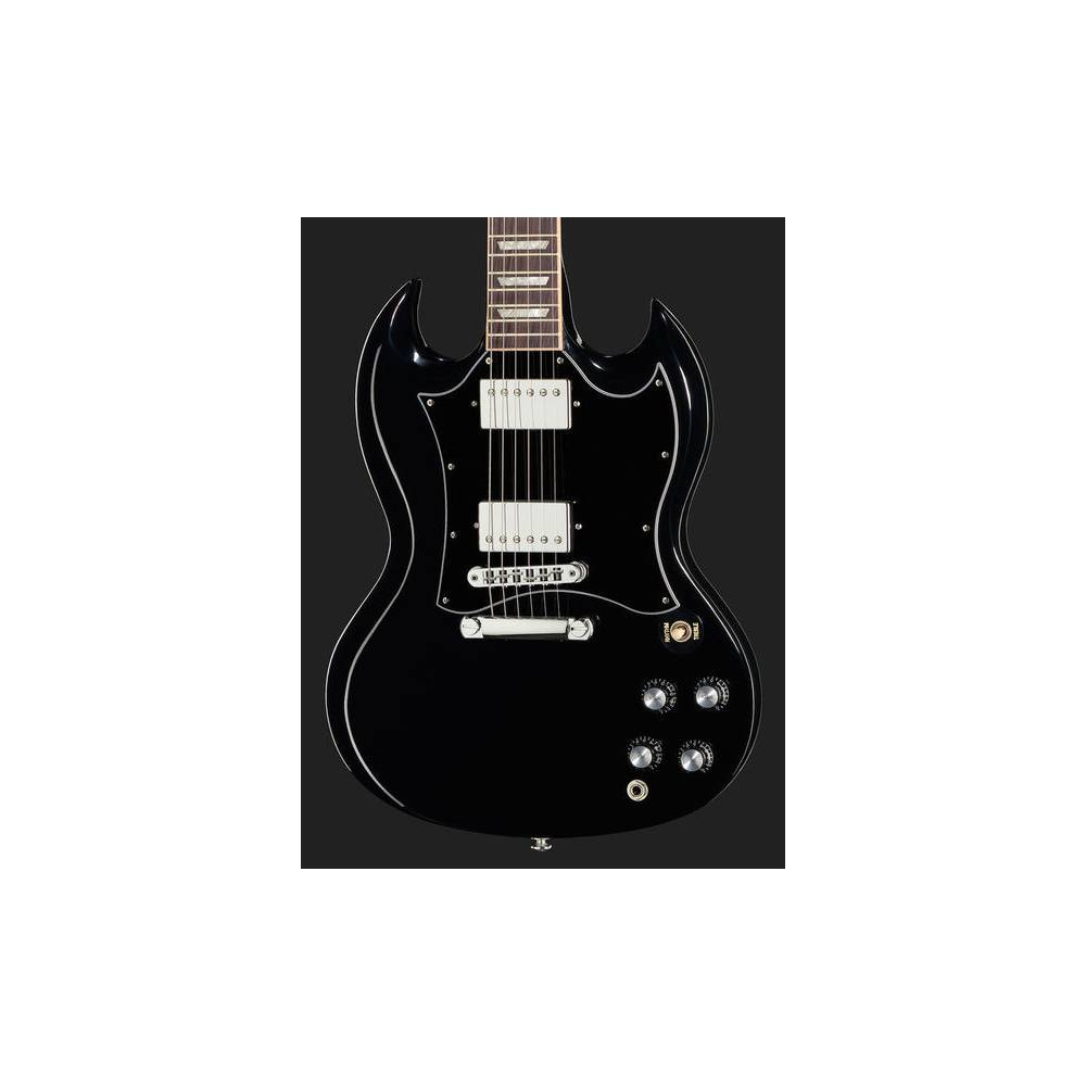 Gibson Modern Collection SG Standard Ebony elektrische gitaar met softshell koffer