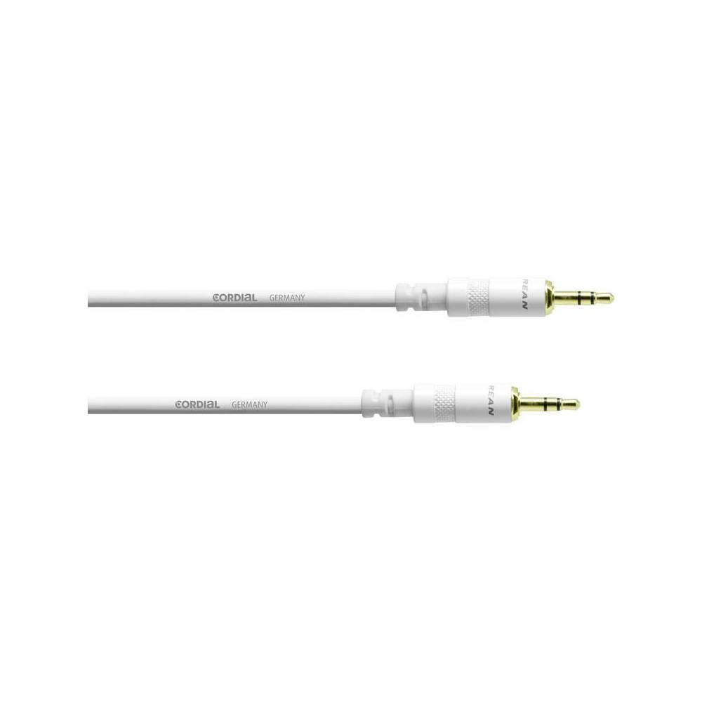 Cordial CFS3WW-SNOW Intro kabel 3.5 mm TRS jack - 3.5 mm TRS jack 3m wit