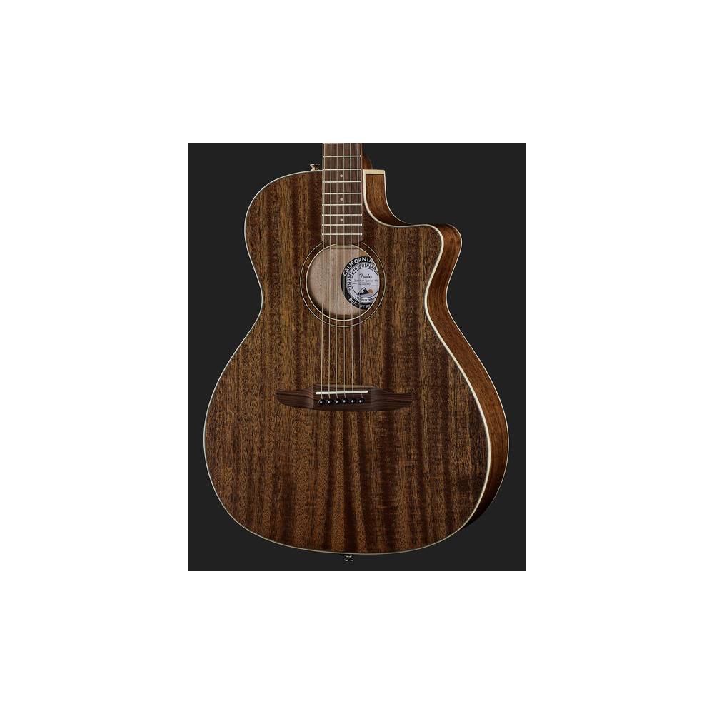 Fender Newporter Special Mahogany Natural Satin elektrisch-akoestische westerngitaar met gigbag