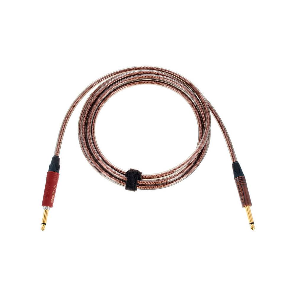 Cordial CSI3PP-METAL-SILENT ENCORE 6.3 TS jack recht silent - 6.3 TS jack recht kabel 3m