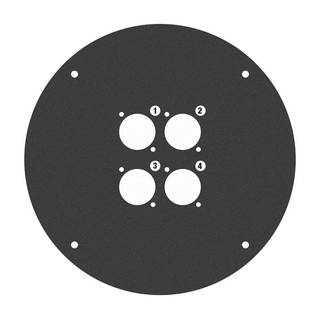 Adam Hall 70225D4 plaat voor 70225 met 4x D-size gat