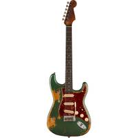 Fender Custom Shop Limited Edition Roasted '61 Strat Super Heavy Relic RW Aged Sherwood Green over 3-Color Sunburst