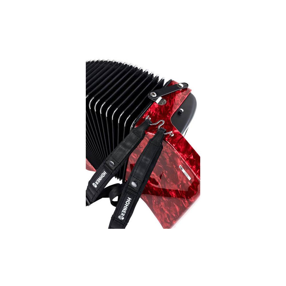 Hohner Bravo II 48 Rood, Silent Key accordeon