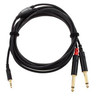 Cordial CFY3WPP Intro 3.5mm TRS jack - 2x 6.3mm TS jack 3m
