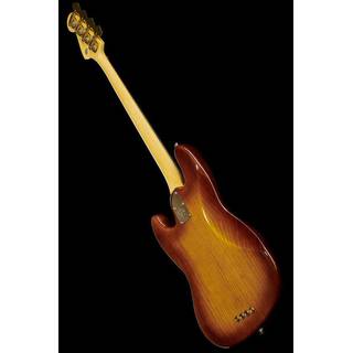 Fender 75th Anniversary Commemorative Jazz Bass 2-Color Bourbon Burst RW elektrische basgitaar met koffer