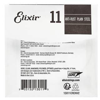 Elixir 13011 Anti-Rust Plain Steel .011 losse snaar