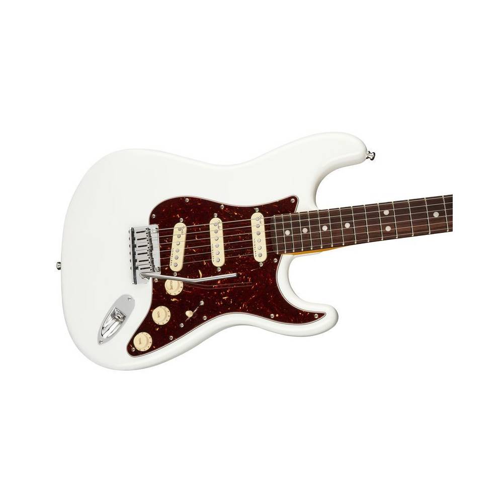 Fender American Ultra Stratocaster Arctic Pearl RW met koffer