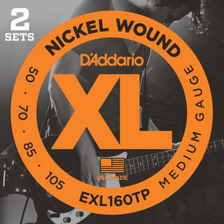 D'Addario EXL160TP Nickel Wound Bass Medium Twin Pack 50-105
