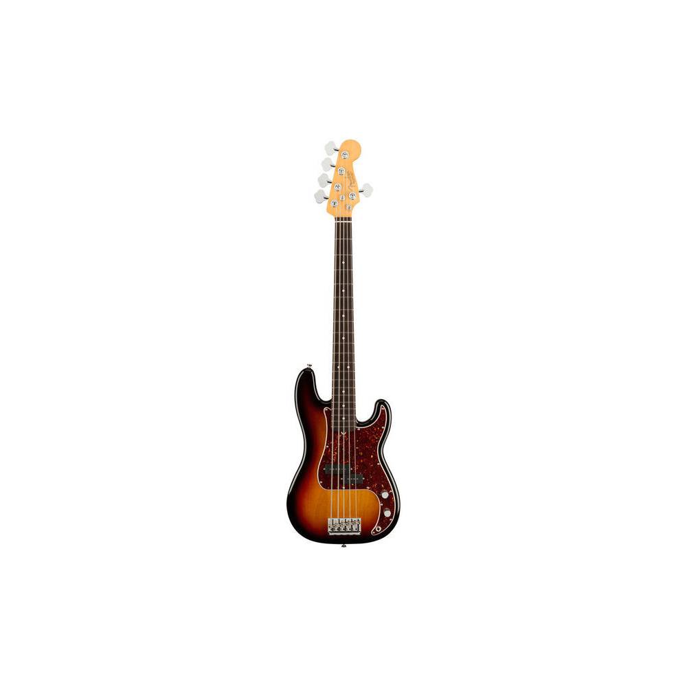 Fender American Professional II Precision Bass V RW 3-Color Sunburst 5-snarige elektrische basgitaar met koffer