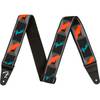 Fender Neon Monogrammed Strap gitaarband blauw/oranje