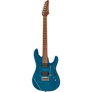 Ibanez Prestige Martin Miller Signature MM1-TAB Transparent Aqua Blue elektrische gitaar met koffer