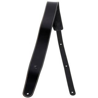 D'Addario 25LS00-DX leren gitaarband zwart met contrast stiksel