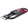 Stagg SYC3/MPS2P E 3.5 mm TRS jack - 2x 6.3 mm TS kabel 3m
