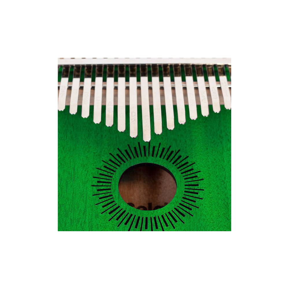 Sela SE 248 Kalimba Mahogany 17 Green met beschermhoes