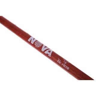 Nova by Vic Firth N7AR 7A drumstokken met houten tip, rood