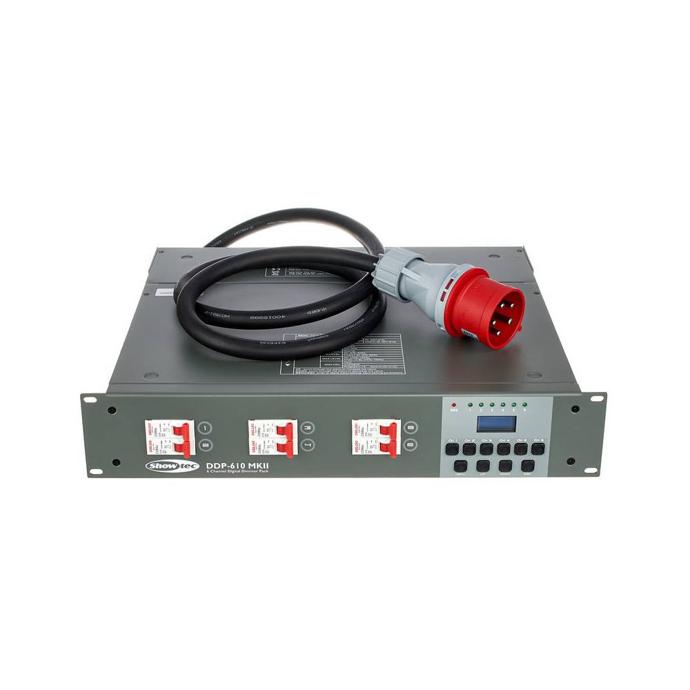 Showtec DDP-610S 6-kanaals digitaal dimmerpack schuko
