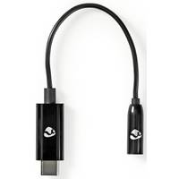 Nedis CCBP65950BK015 USB-C adapter USB-C - 3.5mm female 0.15 m zwart