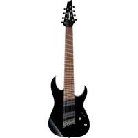Ibanez RGMS8-BK Iron Label 8-snarige multi-scale elektrische gitaar