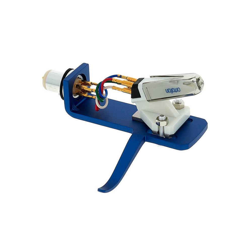 Ortofon OM Scratch White gemonteerd op SH-4 Headshell blauw