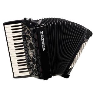 Hohner Amica Forte IV 96 Zwart, Silent Key accordeon