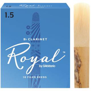 D'Addario Woodwind Royal RCB1015 Bb Clarinet Reeds Strength 1.5 10-pack
