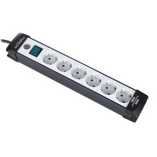 Brennenstuhl Premium-Line 1951560101 stekkerdoos 6-voudig bevestigbaar 5m zw/gr
