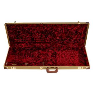 Fender G&G Deluxe Strat/Tele Hardshell Case Tweed Red Poodle Plush koffer voor Stratocaster en Telecaster