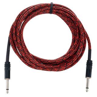 Cordial EI5PP-TWEED-RD Elements instrumentkabel 6.3 TS jack recht 5m tweed rood