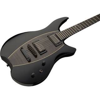Framus D-Series Devin Townsend Stormbender Solid Black High Polish elektrische gitaar met gigbag