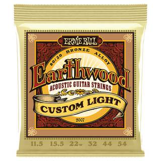 Ernie Ball 2007 Earthwood Custom Light 80/20 Bronze (011.5-054) snarenset voor akoestische westerngitaar