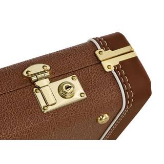 Fender G&G Deluxe Strat/Tele Hardshell Case Brown & Gold Plush koffer voor Stratocaster en Telecaster