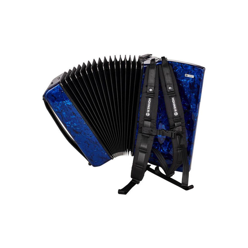 Hohner Bravo III 72 Blauw, Silent Key accordeon
