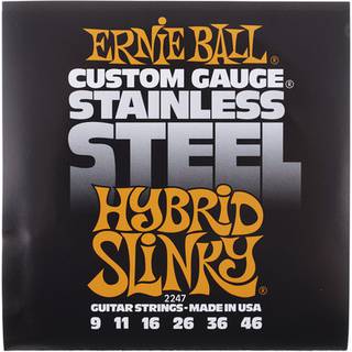 Ernie Ball 2247 Stainless Steel Hybrid Slinky snarenset