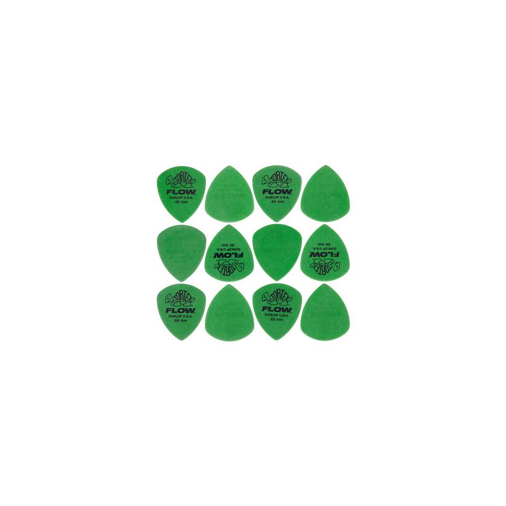 Dunlop Tortex Flow Pick 0.88mm plectrumset (12 stuks)