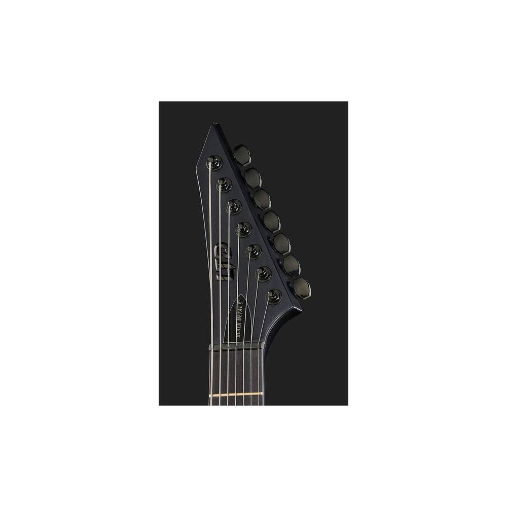ESP LTD Black Metal Series M-7HT Baritone Black Metal Black Satin 7-snarige elektrische gitaar
