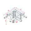 Showtec GT30 Driehoek truss 010 3-weg hoek 90g apex up