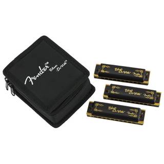 Fender Blues Deville Harmonica 3-Pack met opbergetui