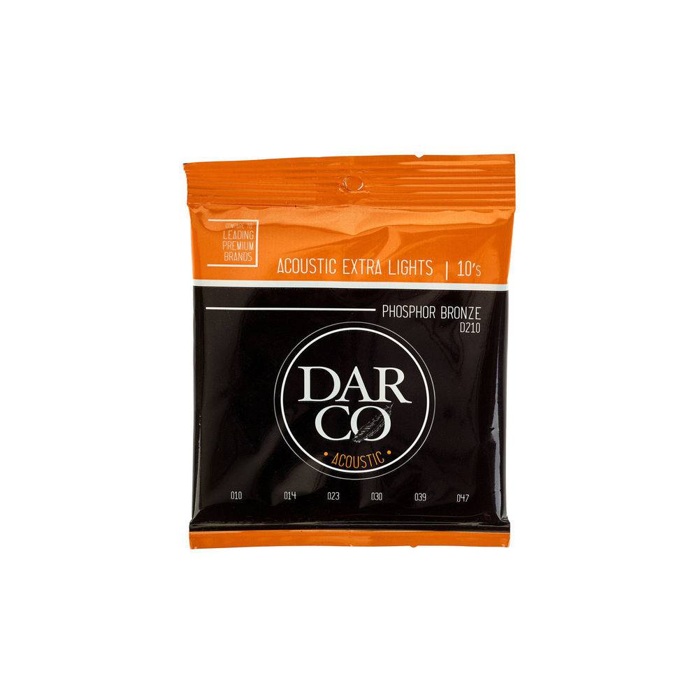 Darco Acoustic D210 Extra Lights 92/8 Phosphor Bronze 10-47 snarenset voor westerngitaar
