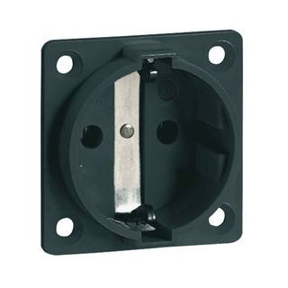 Showtec Schuko inbouw 230V/240V female zwart