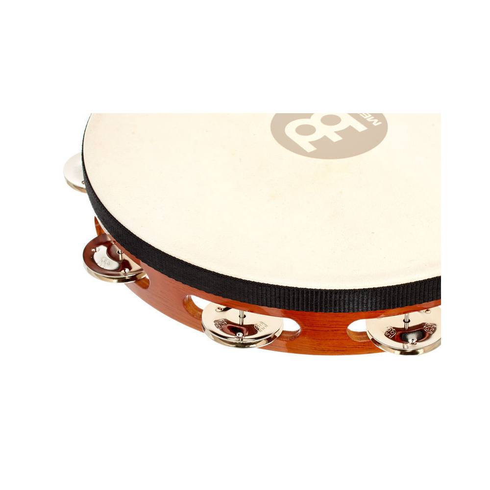 Meinl TAH1AB Traditional Goat-Skin Wood Tambourine, Steel