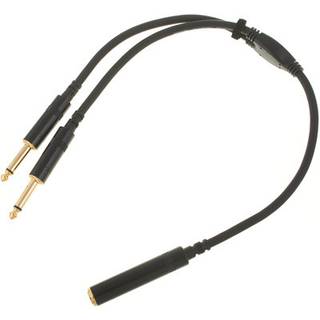 Cordial CFY0.3GPP Intro verloopkabel 6.3mm TS jack 1x fem - 2x male 0.3m zwart