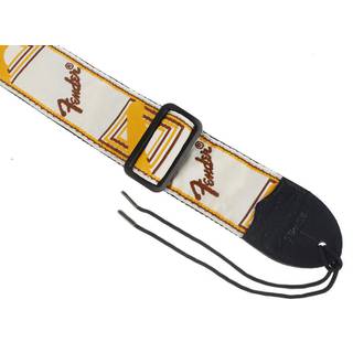 Fender Monogrammed Strap White Brown Yellow