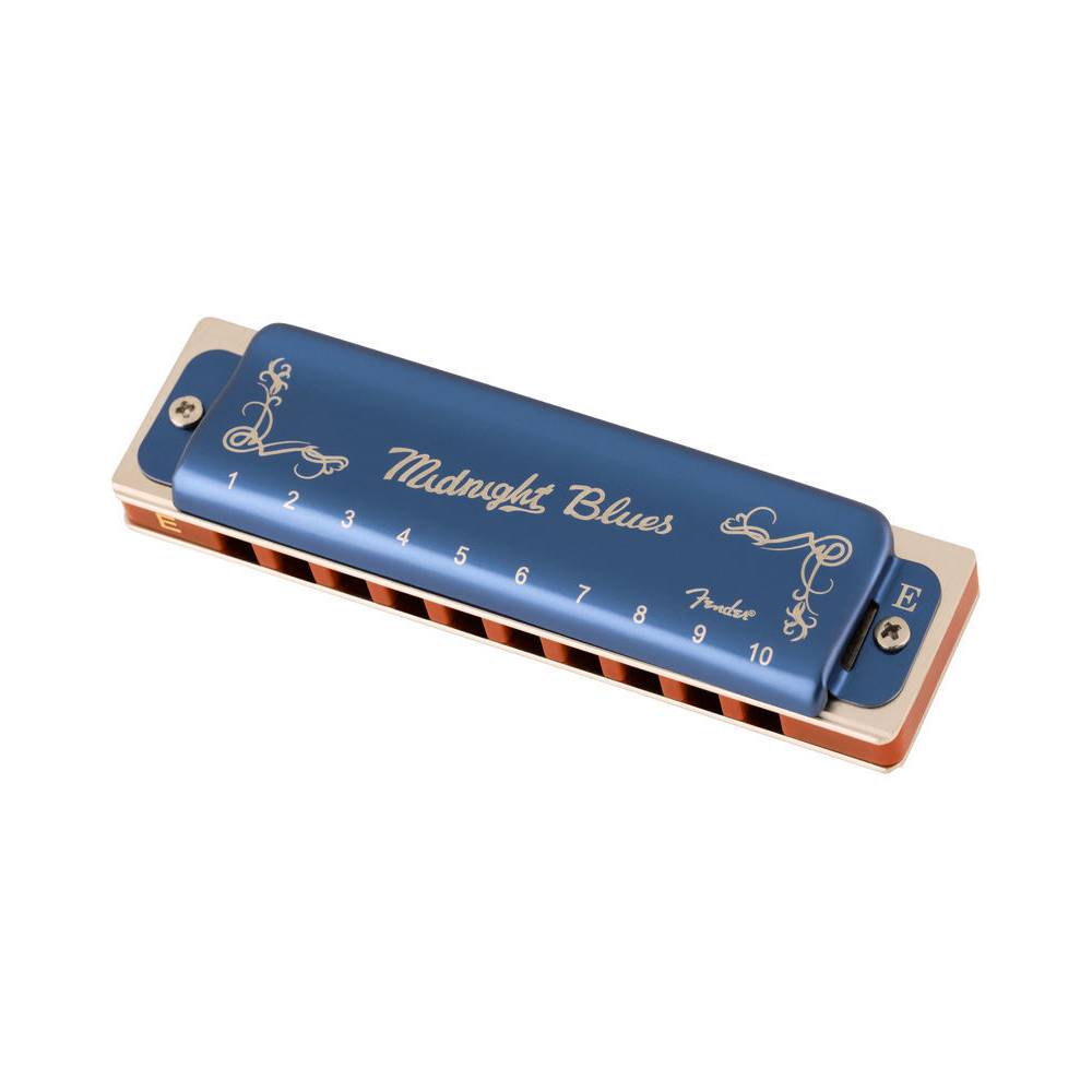 Fender Midnight Blues Harmonica E mondharmonica met opbergdoosje