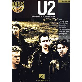 Hal Leonard Bass Play Along Volume 41 U2 Bass Guitar