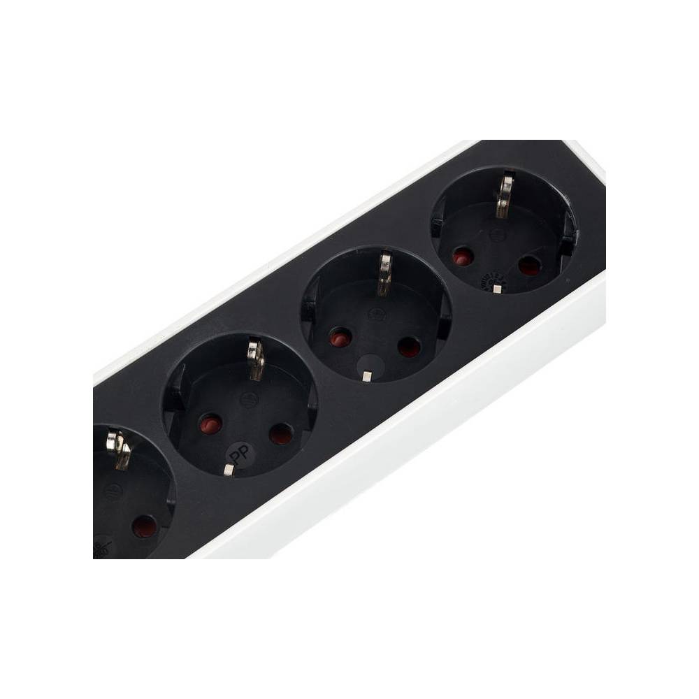 Brennenstuhl Ecolor 1153240020 4-voudige stekkerdoos met veiligheidsschakelaar 1.5m zw/w