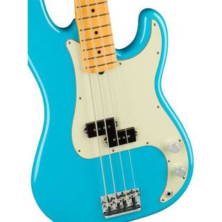 Fender American Professional II Precision Bass MN Miami Blue elektrische basgitaar met koffer